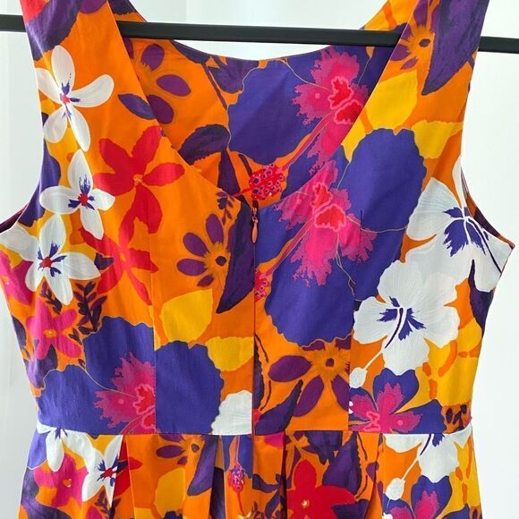 NWOT P.A.R.O.S.H Sleeveless A-Line Floral Dress, Size S - Picture 4 of 10